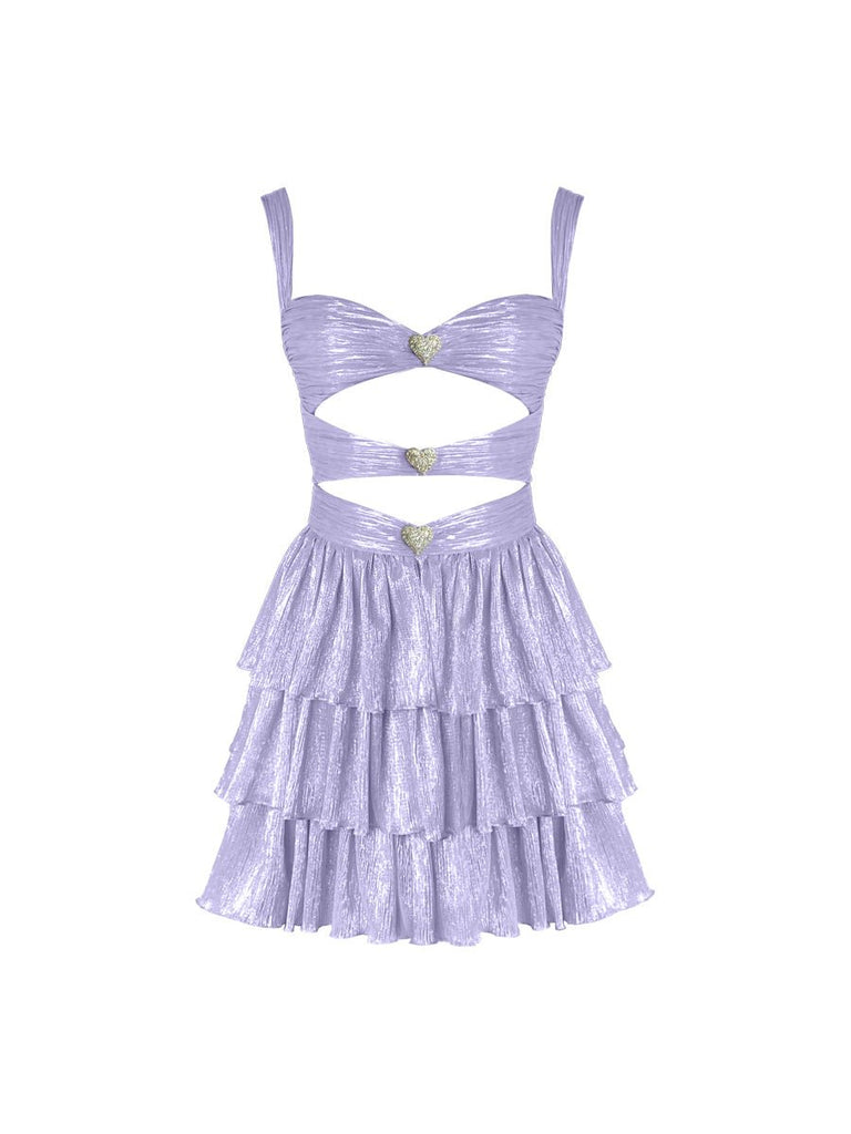Devin Mini Glam Dress - Pale Lilac - Gigii's