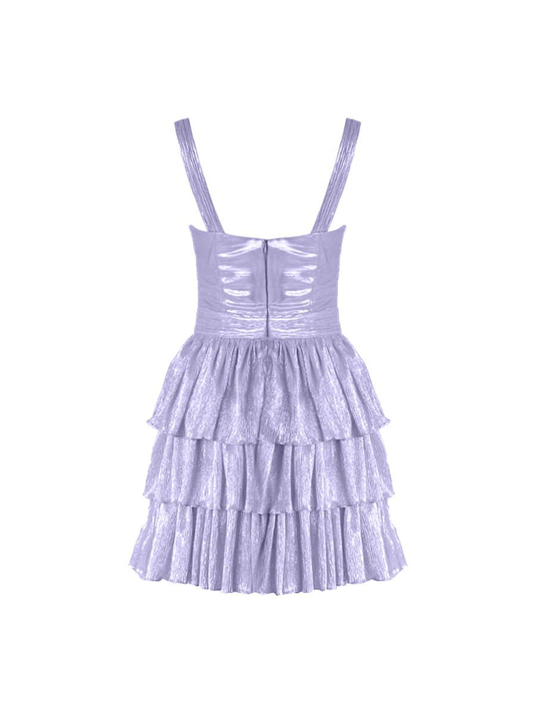 Devin Mini Glam Dress - Pale Lilac - Gigii's