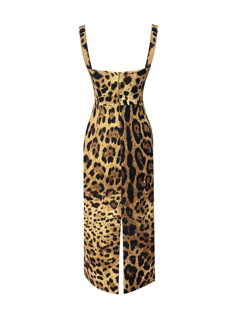 Leda Dress - Leopard - Gigii's