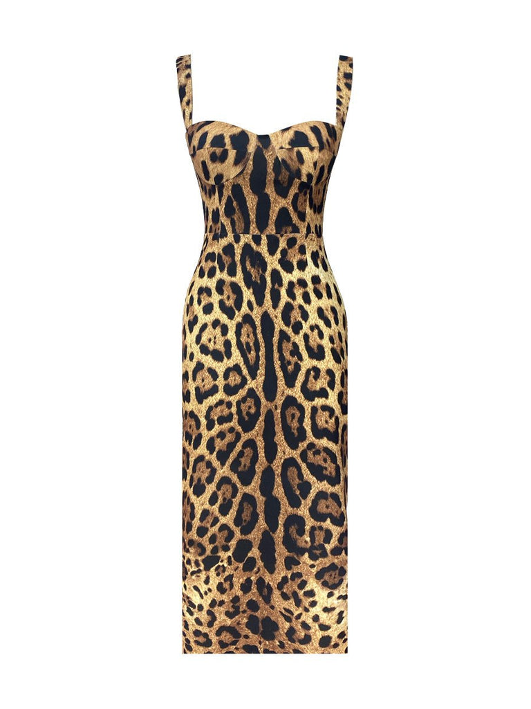 Leda Dress - Leopard - Gigii's
