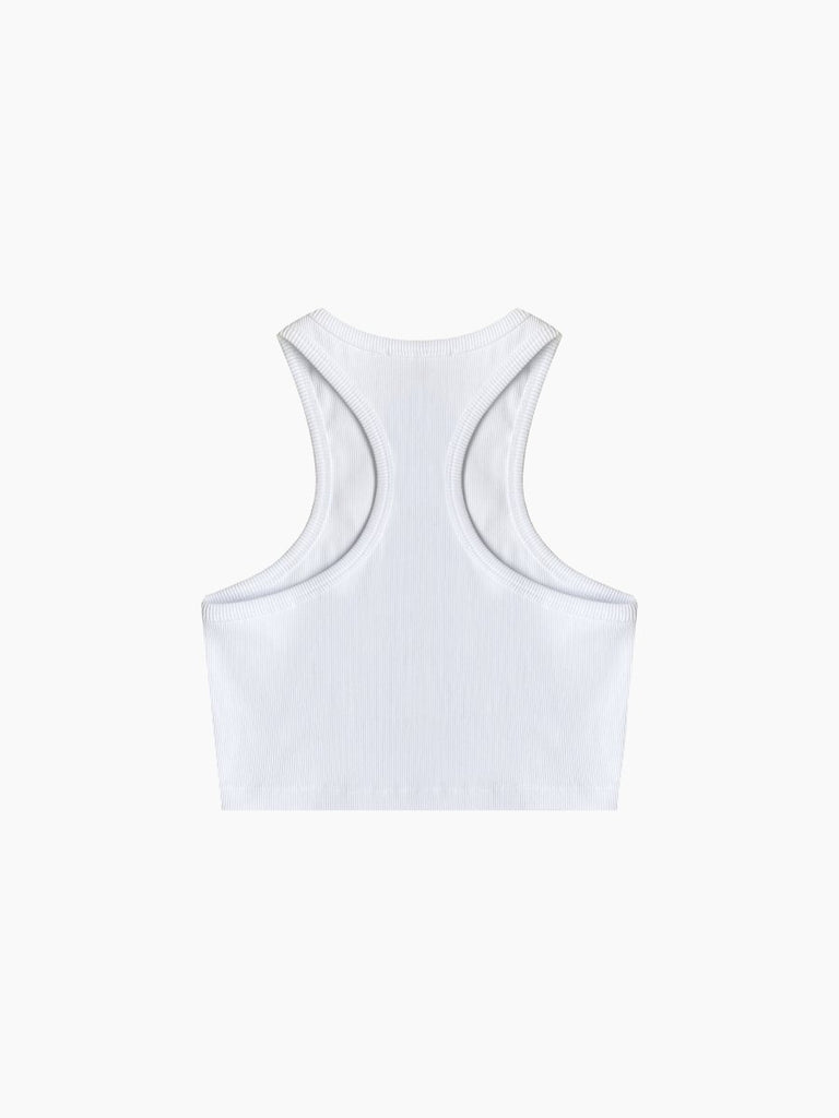 Soho Crop Tank - White - Gigii's