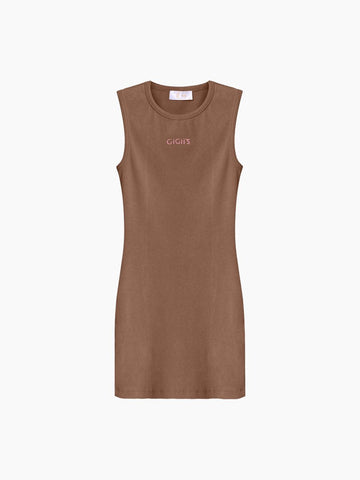 Soho Mini Dress -Brown - Gigii's