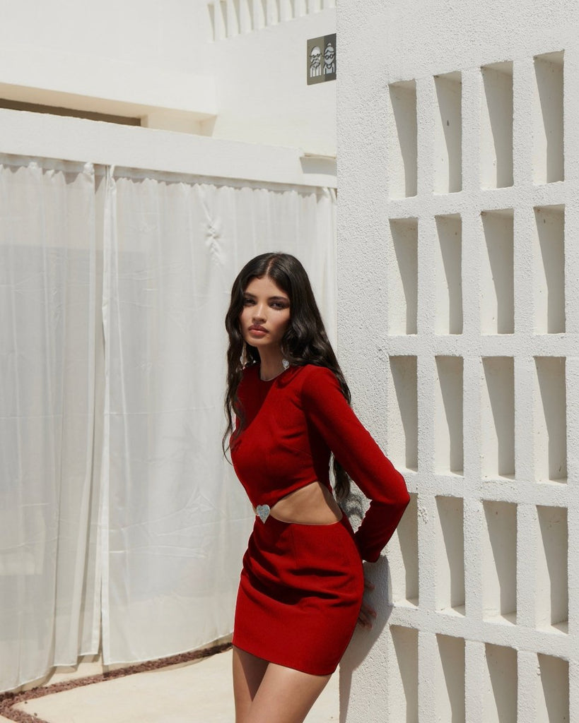Marcella Dress - Red - Gigii's