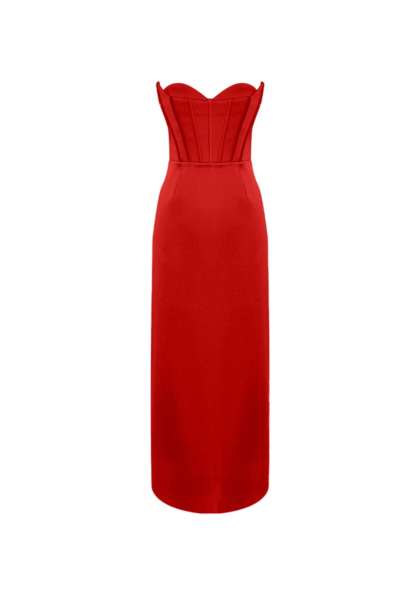 open lace back dress Red Sequin Mermaid Prom Dress Formal Gown with Lace Up Back