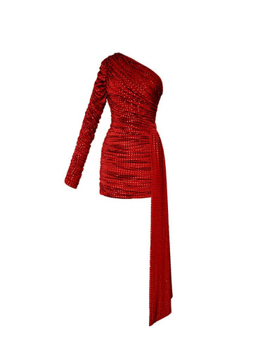 Valona Diamond Dress - Red - Gigii's